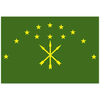 Adigea 'nın Ulusal Bayrağı - Düz Renk simgesi.
