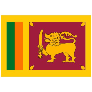 Sri Lanka 'nın Ulusal Bayrağı - Düz Renk simgesi.