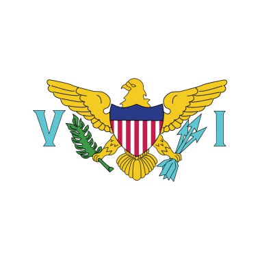 Virgin Adaları Ulusal Bayrağı ABD - Düz renk simgesi.