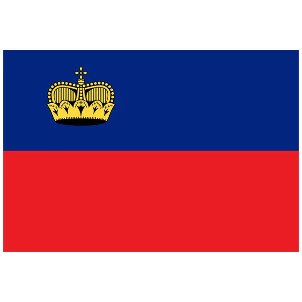 Bandeira Nacional Liechtenstein Ícone Cor Plana — Vetor de Stock