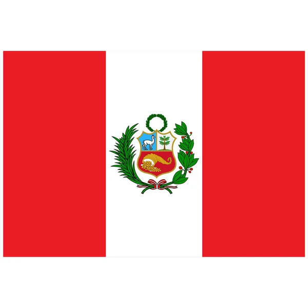 Государственный Флаг Перу Иконка Плоского Цвета — стоковый вектор