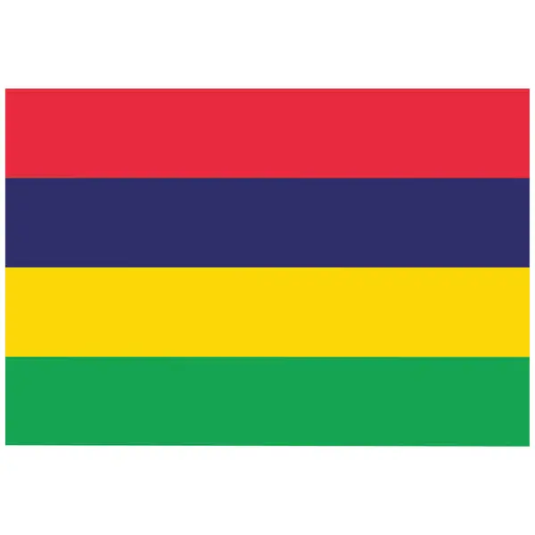 Nationalflagge Von Mauritius Flachfarbiges Symbol — Stockvektor