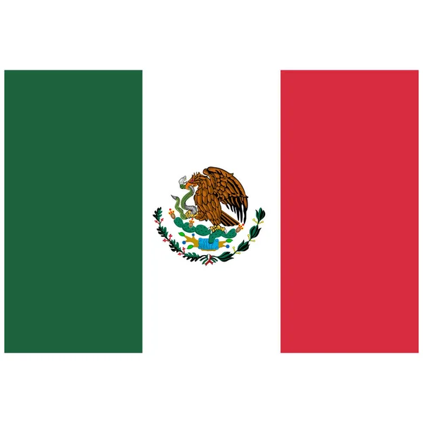 Bandeira Nacional México Ícone Cor Plana —  Vetores de Stock