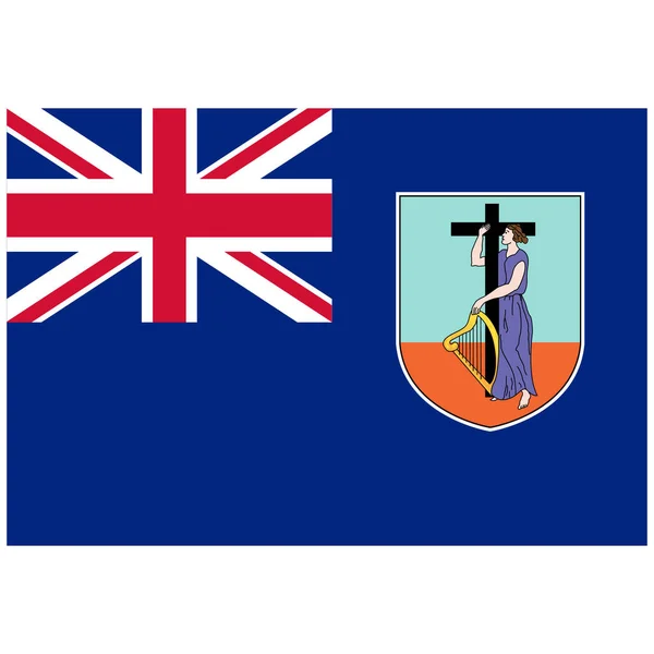 Bandeira Nacional Montserrat Ícone Cor Plana — Vetor de Stock