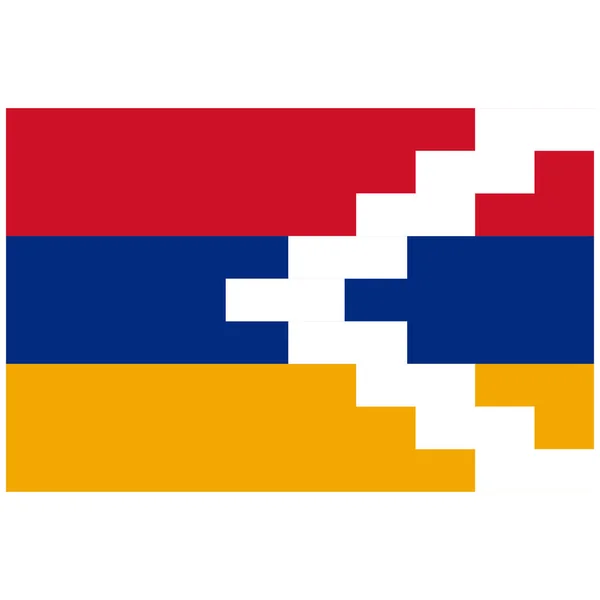 Bandiera Nazionale Nagorno Karabakh Republic Icona Colori Piatti — Vettoriale Stock
