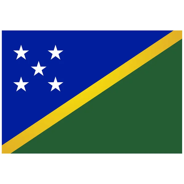 Národní Vlajka Šalamounových Ostrovů Barevná Ikona — Stockový vektor