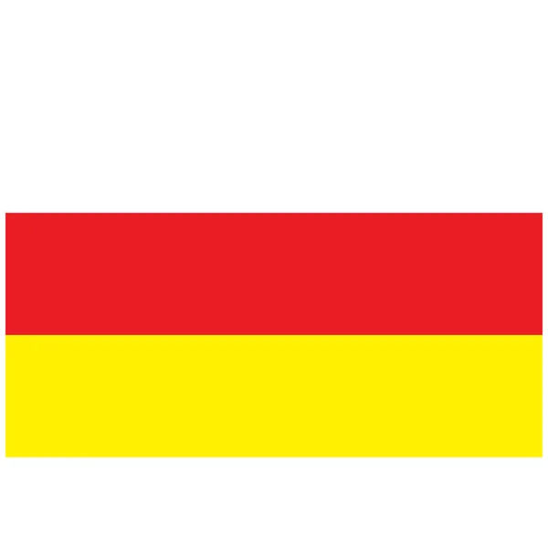 Bandeira Nacional Ossétia Norte Ícone Cor Plana —  Vetores de Stock