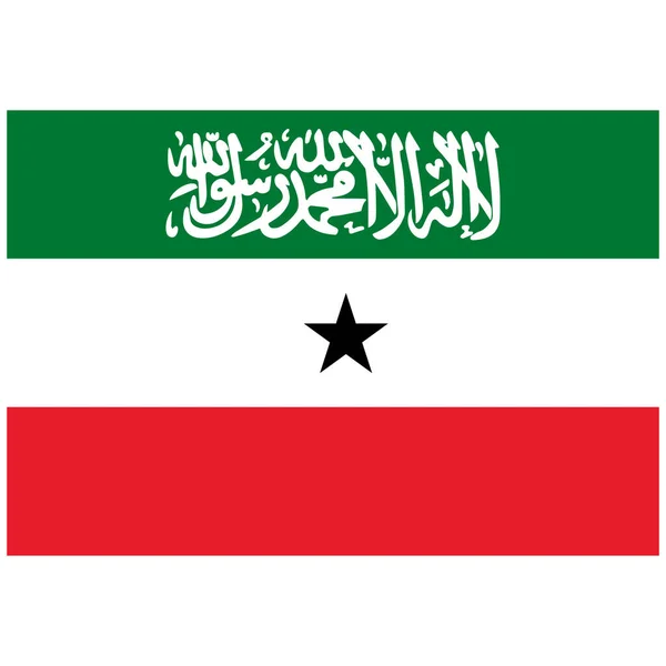 Bandiera Nazionale Somaliland Icona Colori Piatti — Vettoriale Stock