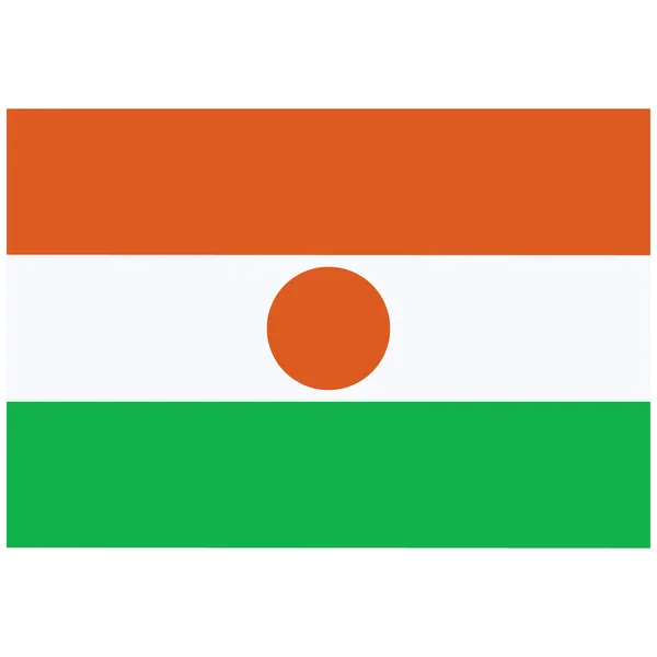 Nationalflagge Von Niger Flachfarbiges Symbol — Stockvektor