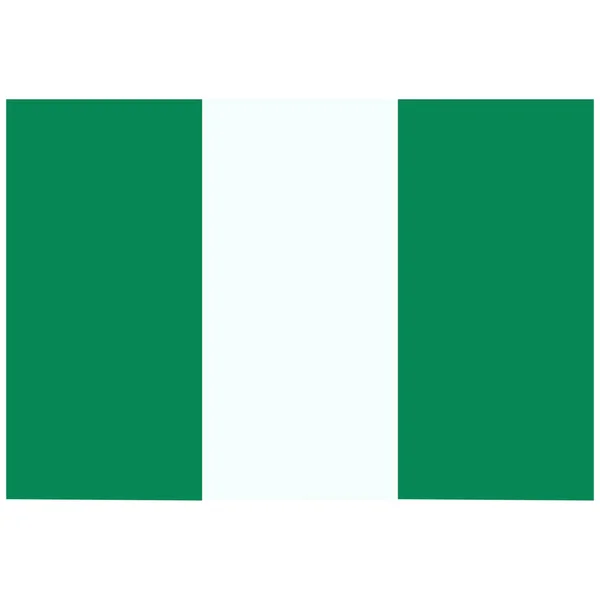 Národní Vlajka Nigérie Plochá Barevná Ikona — Stockový vektor