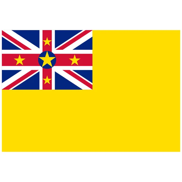 Bandera Nacional Niue Icono Color Plano — Archivo Imágenes Vectoriales