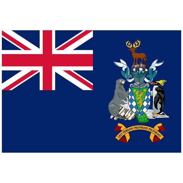 Bandera Nacional Georgia Del Sur Las Islas Sandwich Del Sur — Vector de stock