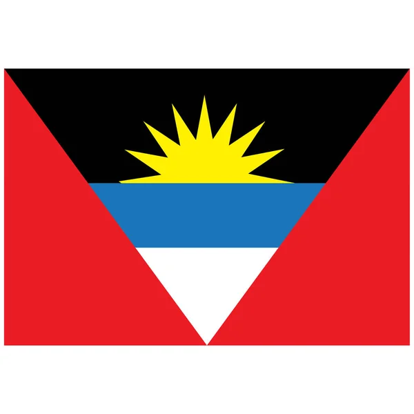 Flaga Narodowa Antigui Barbudy Ikona Koloru Płaskiego — Wektor stockowy