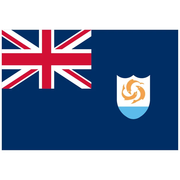 Εθνική Σημαία Της Ανγκουίλα Flat Color Icon — Διανυσματικό Αρχείο