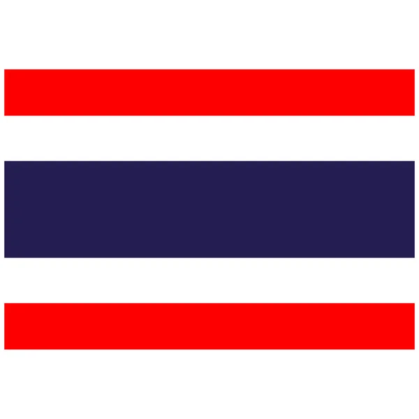 Bandiera Nazionale Della Thailandia Icona Colori Piatti — Vettoriale Stock