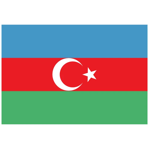 Bandera Nacional Azerbaiyán Icono Color Plano — Vector de stock