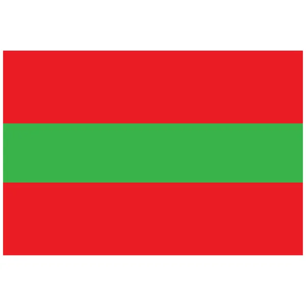 Nemzeti Zászló Transznisztria Lapos Szín Ikon — Stock Vector