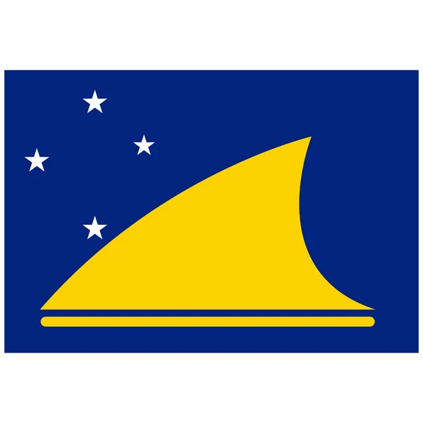 Bandera Nacional Tokelau Icono Color Plano — Vector de stock