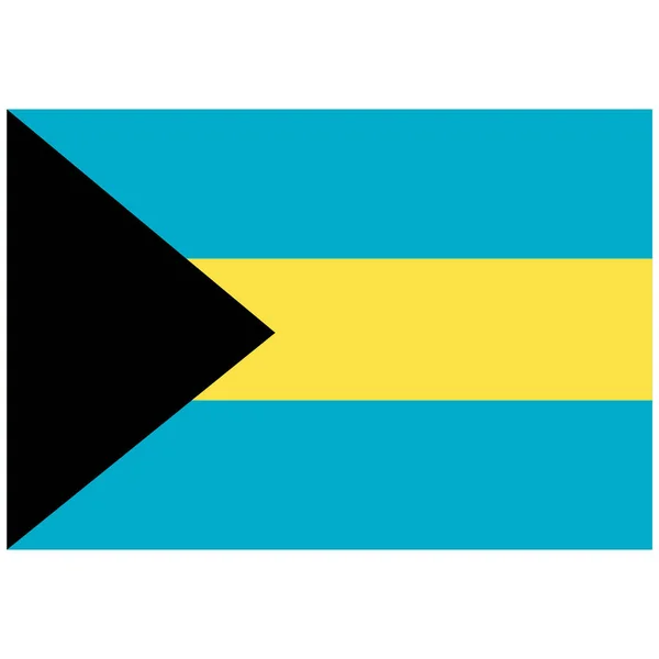 National Flag Bahamas Flat Color Icon — Stock Vector