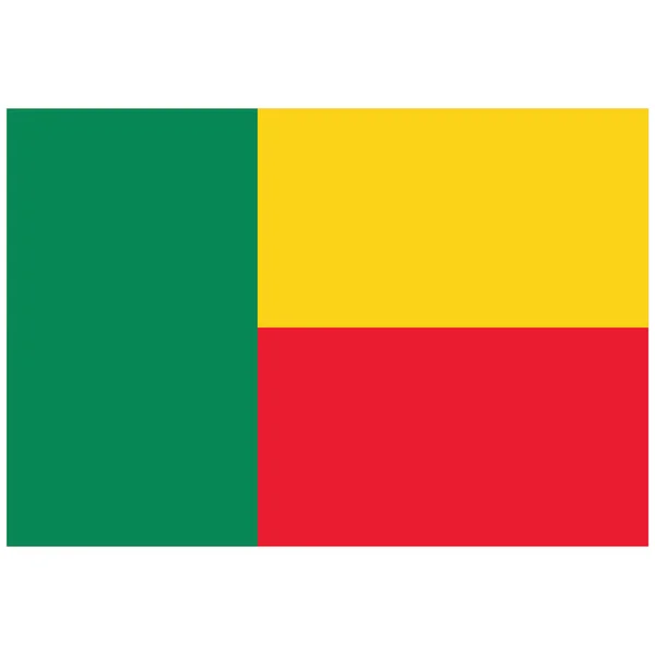 Národní Vlajka Benin Plochá Barevná Ikona — Stockový vektor