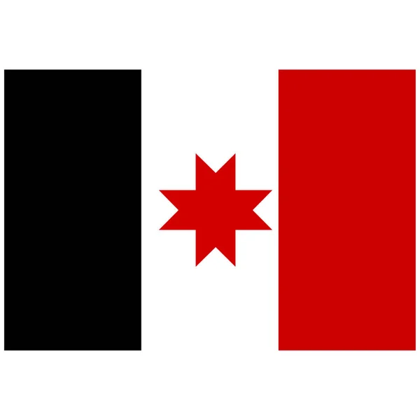 Bandera Nacional Udmurtia Icono Color Plano — Archivo Imágenes Vectoriales