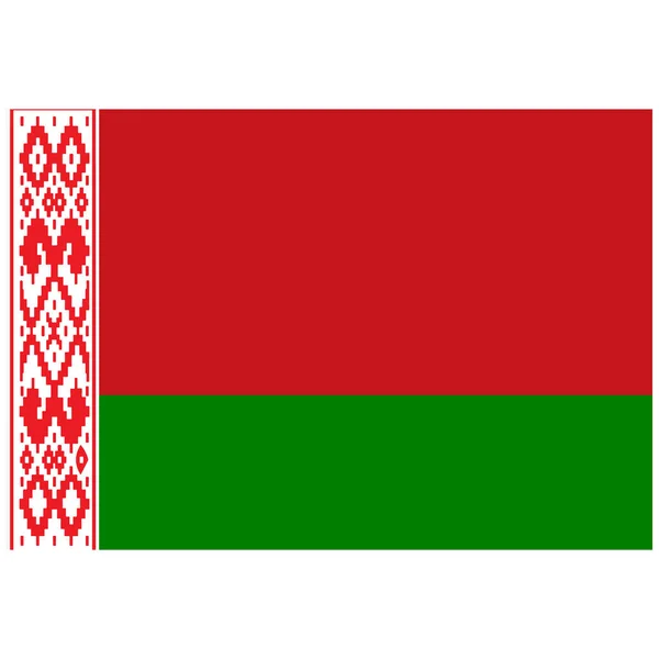 Nationale Vlag Van Wit Rusland Vlakke Kleur Icoon — Stockvector