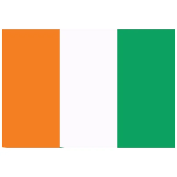 Nationalflagge Von Cote Ivoire Symbol Mit Flacher Farbe — Stockvektor