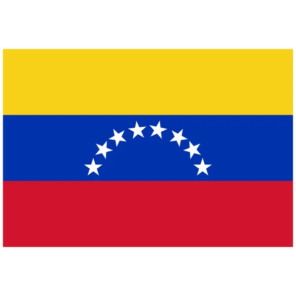 Bandera Nacional Venezuela Icono Color Plano — Archivo Imágenes Vectoriales