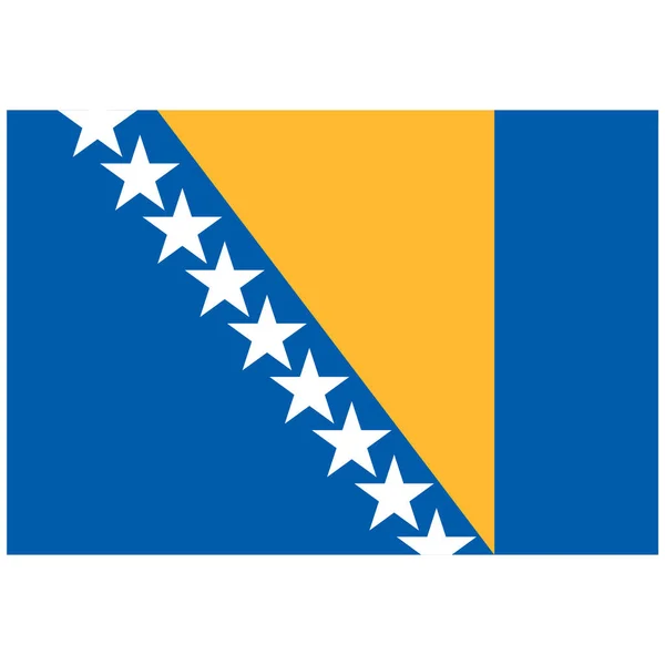 Národní Vlajka Bosny Hercegoviny Barevná Ikona — Stockový vektor