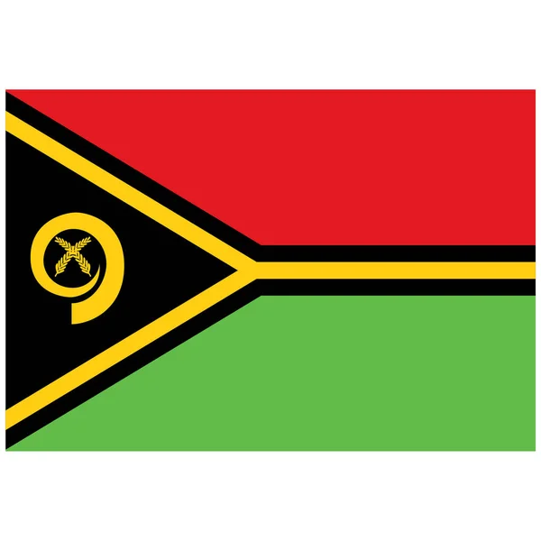 Bandera Nacional Vanuatu Icono Color Plano — Archivo Imágenes Vectoriales