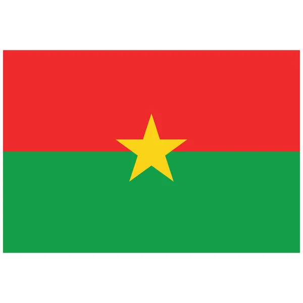 Bandera Nacional Burkina Faso Icono Color Plano — Vector de stock