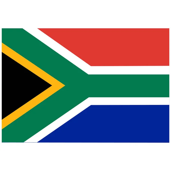 Güney Afrika Ulusal Bayrağı Düz Renk Simgesi — Stok Vektör