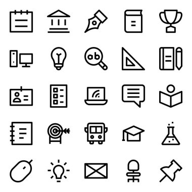 Eğitim için özet simgeleri.