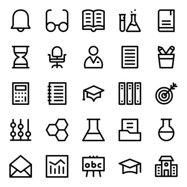 Eğitim için özet simgeleri.