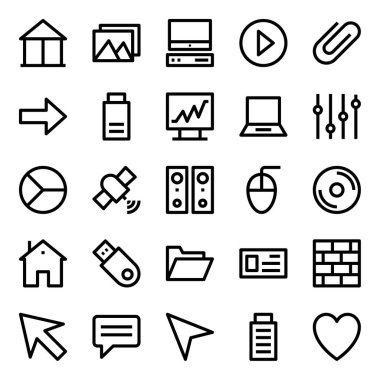 İnternet için özet simgeleri.