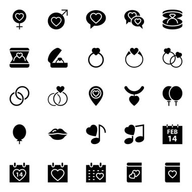 Aşk ve sevgililer günü simgeleri.