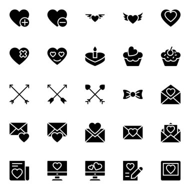 Aşk ve sevgililer günü simgeleri.