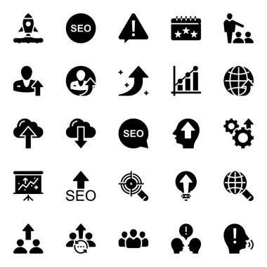 Seo ve Web için simge simgeleri.