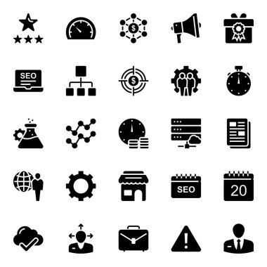 Seo ve Web için simge simgeleri.