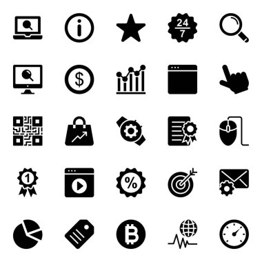 Seo ve Web için simge simgeleri.