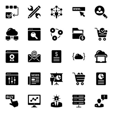 Seo ve Web için simge simgeleri.