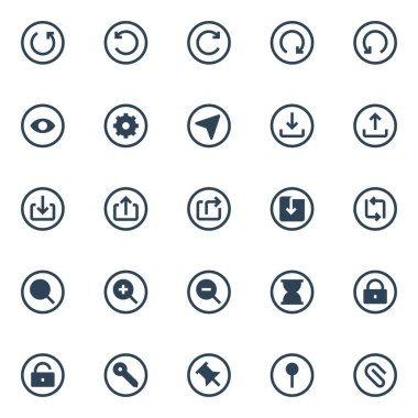 ui ux için çember simgeleri.