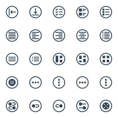 ui ux için çember simgeleri.