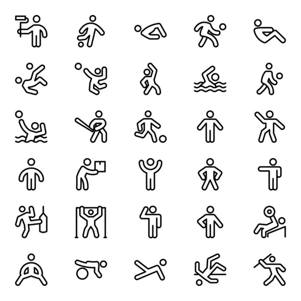Иконки Контуров Пиктограмм — стоковый вектор