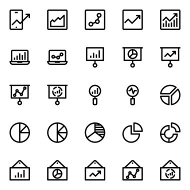 Rapor ve analiz için özet simgeleri.