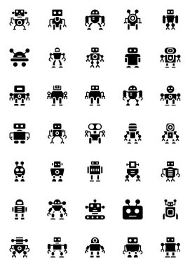 Robot için simge simgeleri.