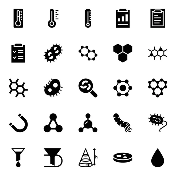 Glyphen Symbole Für Die Wissenschaft — Stockvektor