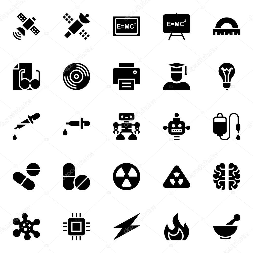 Glyph icons for science.