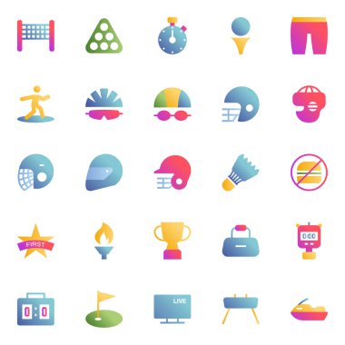 Spor için renk simgeleri.