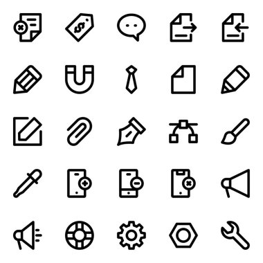 Evrensel ağ & mobil için özet simgeleri.